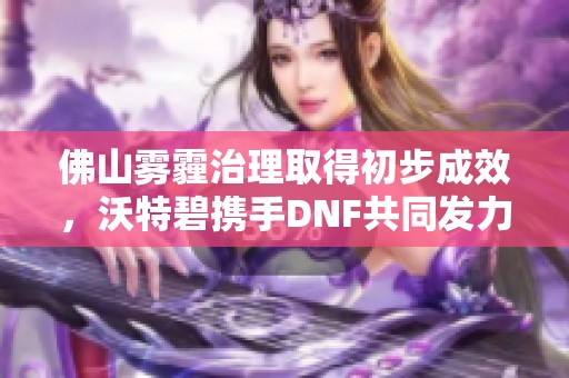 佛山雾霾治理取得初步成效，沃特碧携手DNF共同发力