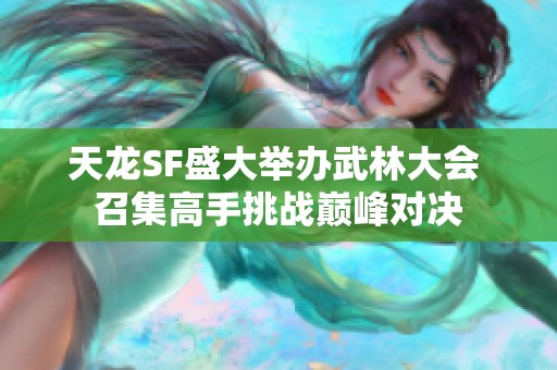 天龙SF盛大举办武林大会 召集高手挑战巅峰对决