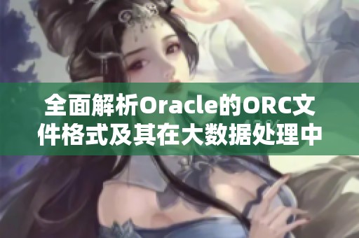 全面解析Oracle的ORC文件格式及其在大数据处理中的应用