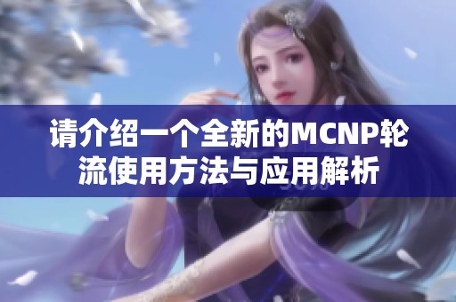 请介绍一个全新的MCNP轮流使用方法与应用解析