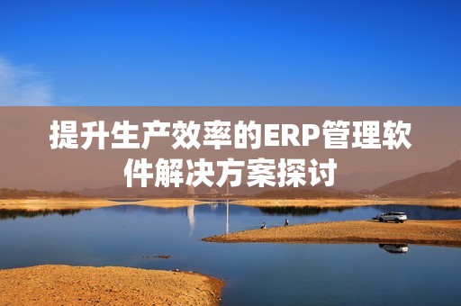 提升生产效率的ERP管理软件解决方案探讨