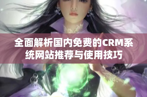 全面解析国内免费的CRM系统网站推荐与使用技巧