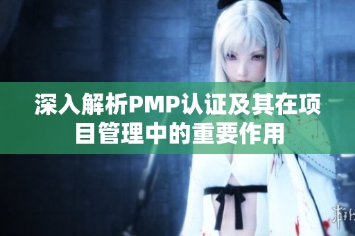 深入解析PMP认证及其在项目管理中的重要作用