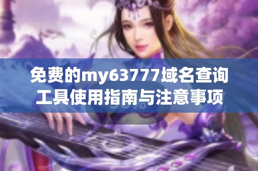 免费的my63777域名查询工具使用指南与注意事项