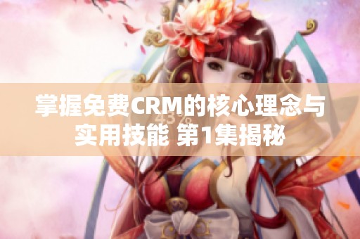 掌握免费CRM的核心理念与实用技能 第1集揭秘