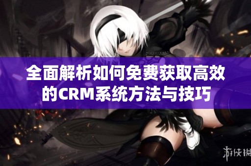 全面解析如何免费获取高效的CRM系统方法与技巧