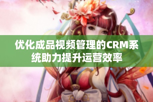 优化成品视频管理的CRM系统助力提升运营效率