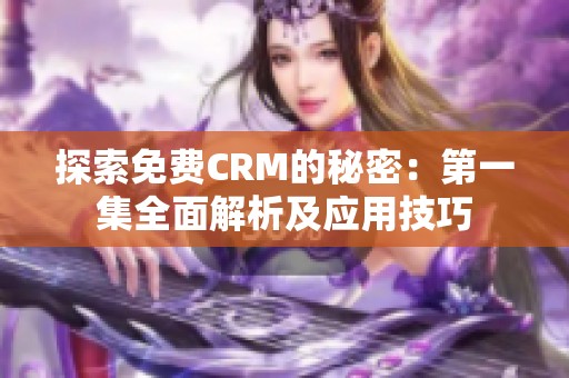 探索免费CRM的秘密：第一集全面解析及应用技巧