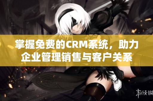 掌握免费的CRM系统，助力企业管理销售与客户关系