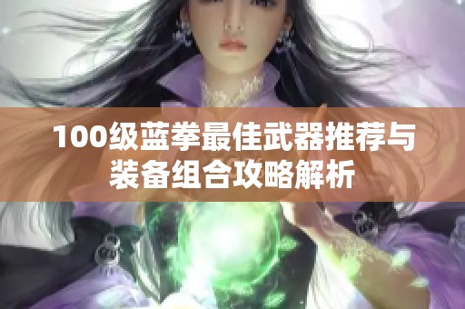 100级蓝拳最佳武器推荐与装备组合攻略解析