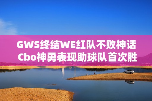 GWS终结WE红队不败神话 Cbo神勇表现助球队首次胜利