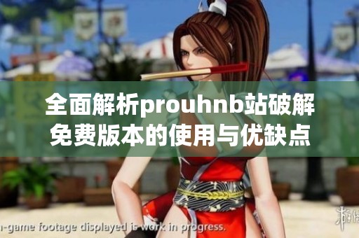 全面解析prouhnb站破解免费版本的使用与优缺点