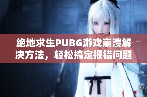 绝地求生PUBG游戏崩溃解决方法，轻松搞定报错问题！