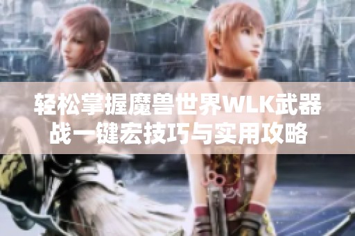 轻松掌握魔兽世界WLK武器战一键宏技巧与实用攻略