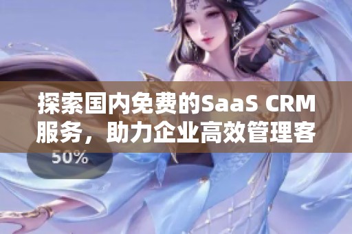 探索国内免费的SaaS CRM服务，助力企业高效管理客户关系