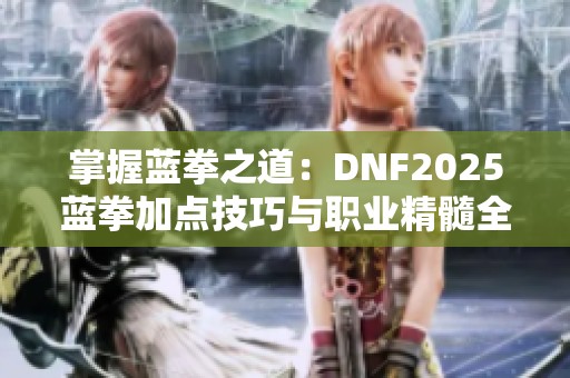 掌握蓝拳之道：DNF2025蓝拳加点技巧与职业精髓全解析